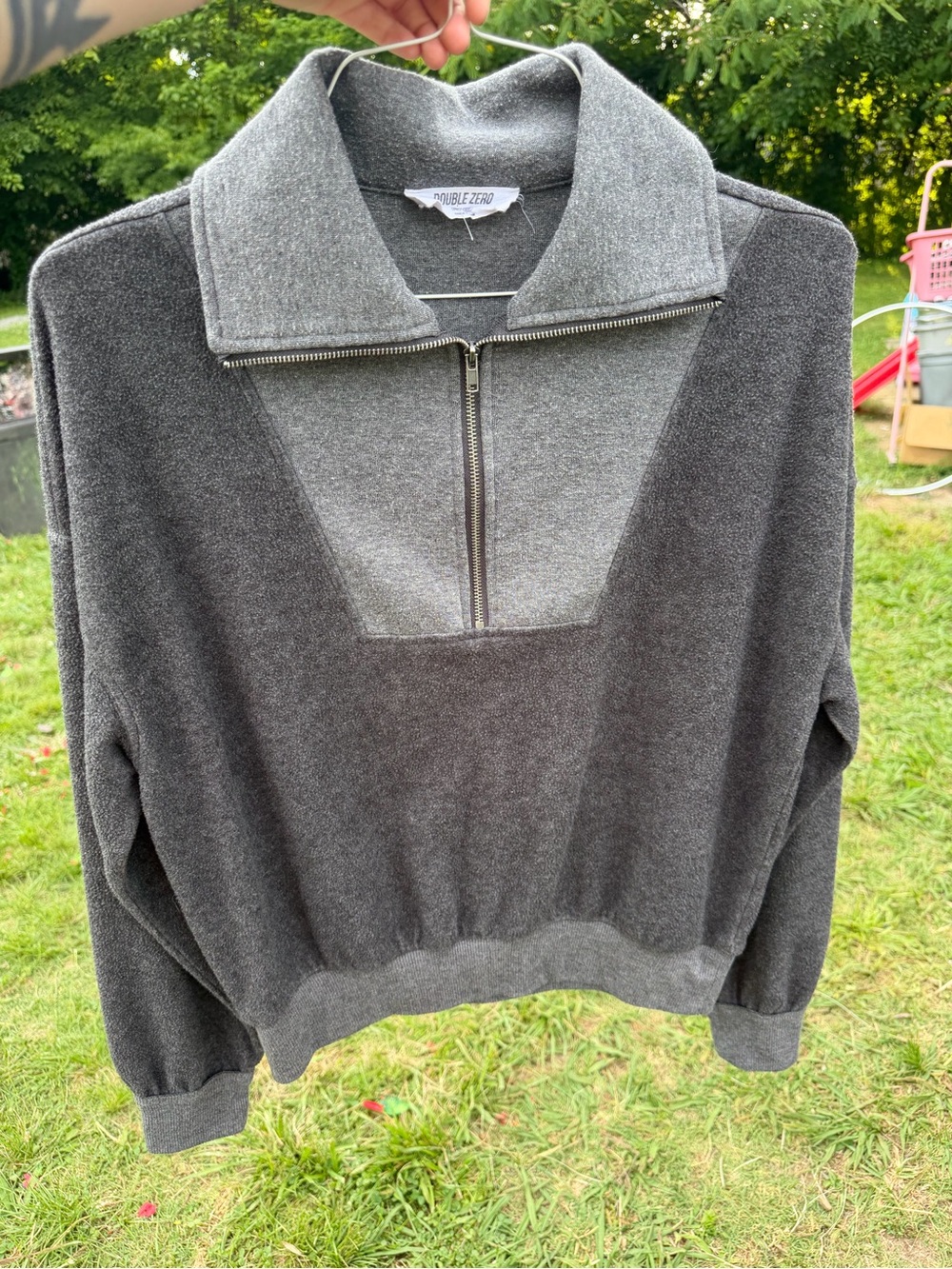 Double zero pull over jacket